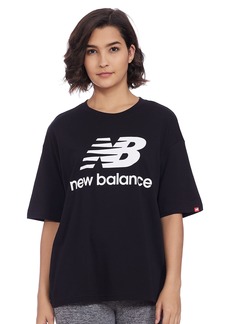 New Balance Women's NB Essentials Stacked Logo Short Sleeve 20