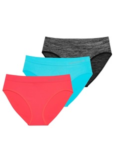 New Balance Women's Ultra Comfort Performance Seamless Hipsters Underwear (3 Pack) Guava/Bluefish/Dark Heather Grey