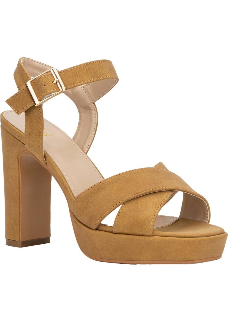 New York & Company Adalia Womens Faux Suede Ankle Strap Platform Sandals