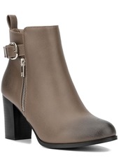 New York & Company Angie Womens Faux Leather Ankle Boots