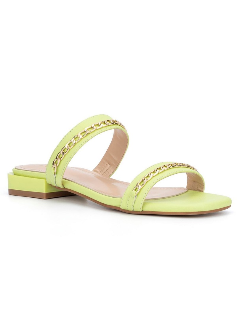 New York & Company Becki Womens Slip On Flat Slide Sandals