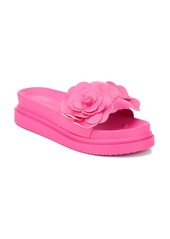 New York & Company Camellia Flower Women's Slides - Natural