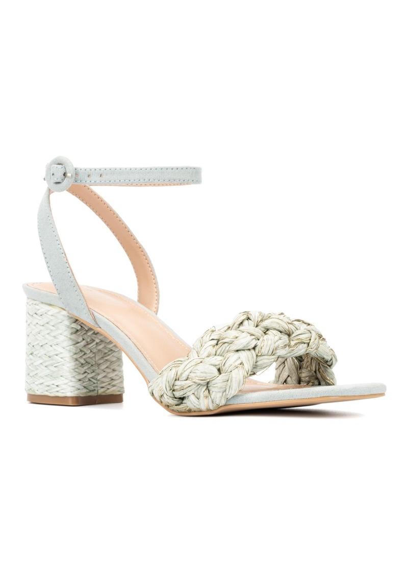 New York & Company Elissa Women's Braided Block Heel Sandals - Mint