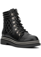 New York & Company Katelynn Womens Faux Leather Chain Ankle Boots