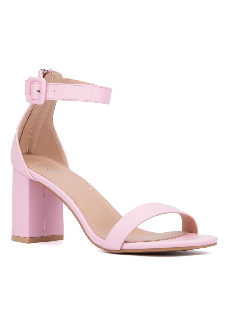 New York & Company Lulu Women's Single Band Heel Sandals - Light pink