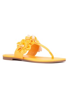 New York & Company Liana Women's Flip Flop Sandal - Orange sorbet