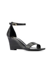 New York & Company Sharona Women's Ankle Wrap Wedge Sandals - Black
