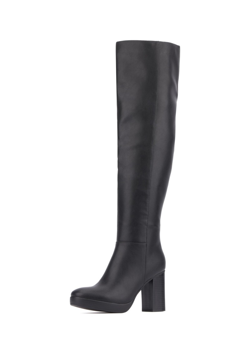 New York & Company Women's Faustine Thigh High Boots - Black