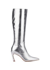 New York & Company Women's Krystelle- Pointy knee High Tall Boots - Silver