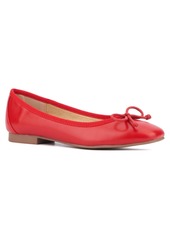 New York & Company Women's Paulina- Square Toe Ballet Flats - Red