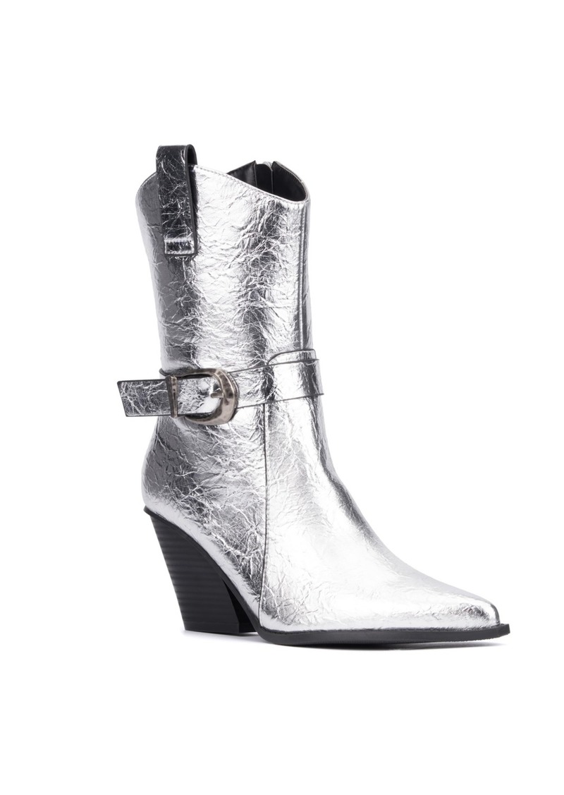 New York & Company Women's Wesley Wedge Boots - Silver