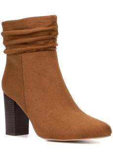 New York & Company Sandy Bootie Womens Almond Toe Zipper Ankle Boots