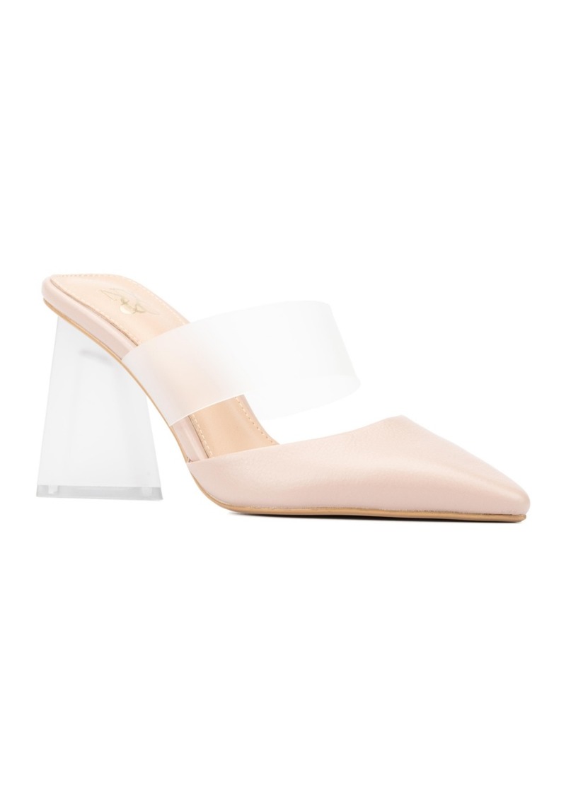 New York & Company Winifred Women's Strap Mule Heels - Blush