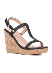 New York & Company Women's Aimee Platform Wedge Sandal - Nude