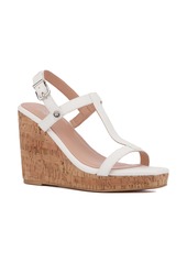 New York & Company Women's Aimee Platform Wedge Sandal - White