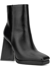 New York & Company Womens Ankle Zip Up Ankle Boots