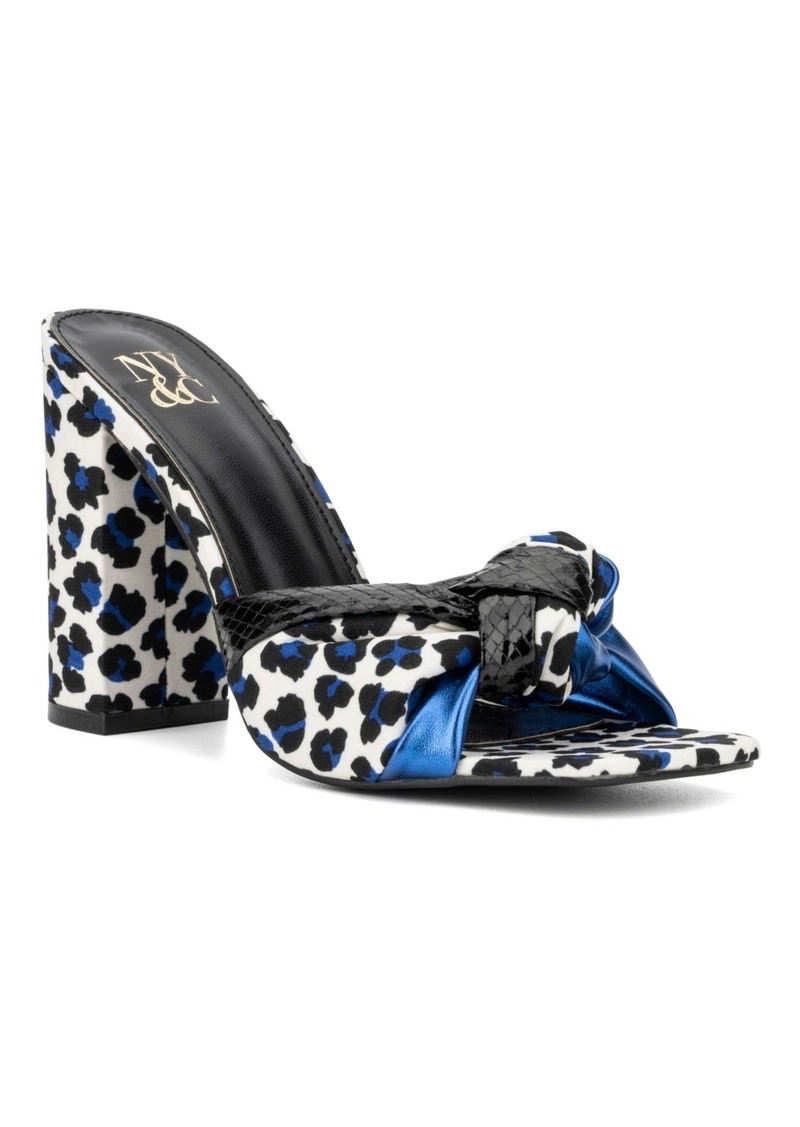 New York & Company Women's Anthi Heel Sandals - Blue multi