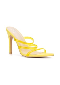 New York & Company Women's Biana Slide Heeled Sandal - Yellow
