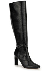 New York & Company Womens Faux Leather Tall Knee-High Boots