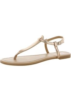 New York & Company Womens Faux Leather Thong Ankle Strap