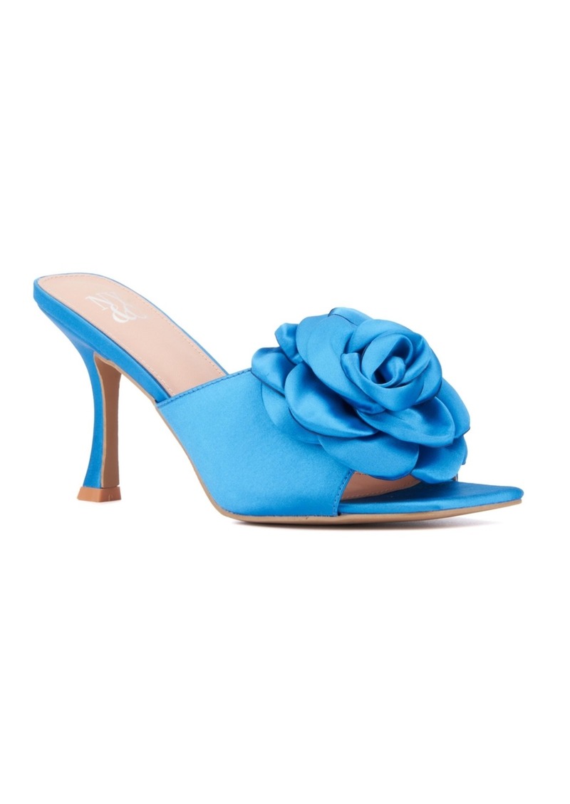 New York & Company Women's Gardenia Heel Slide - Vivid blue