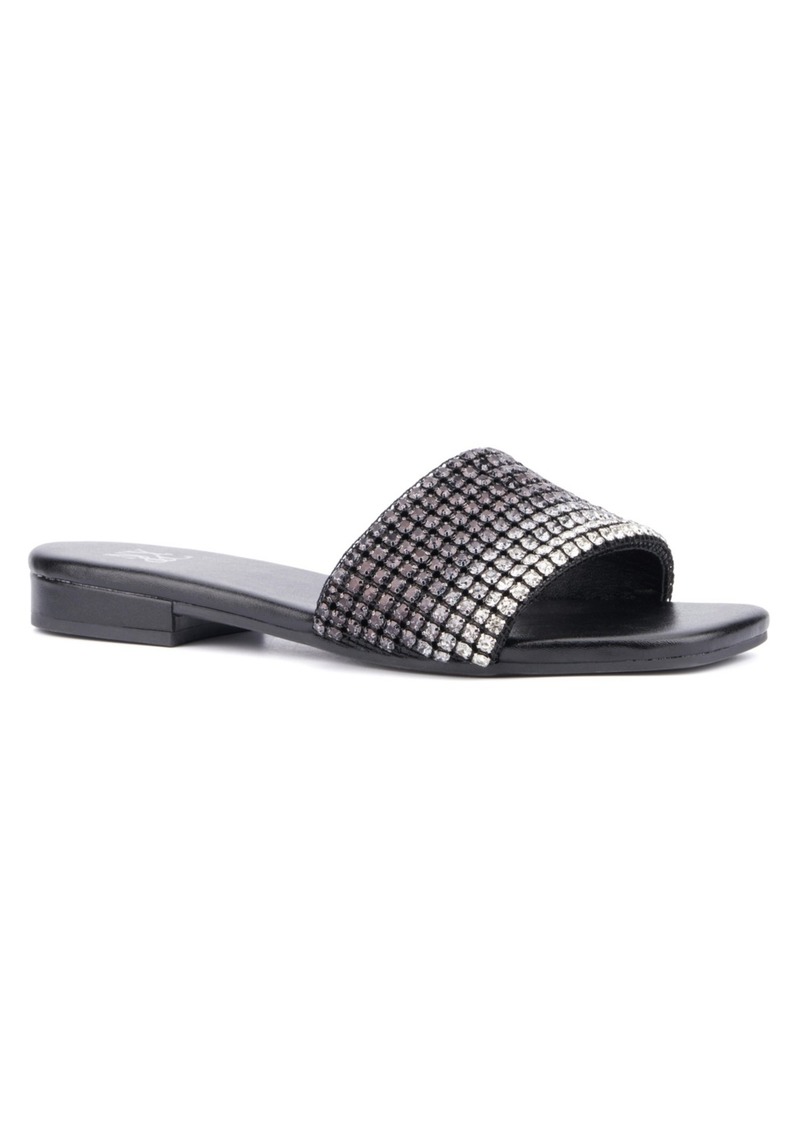New York & Company Women's Gracie Flat Sandal - Black