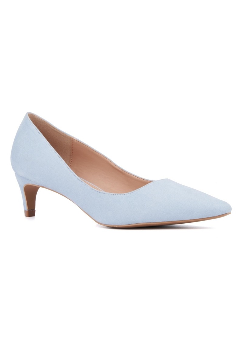 New York & Company Women's Kaelyn Kitten Heel Pump - Pastel blue