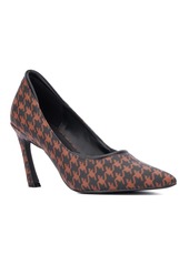 New York & Company Women's Kailynn- Pointy Textured Pump Heels - Zebra