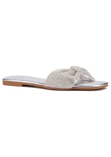 New York & Company Women's Karli Flat Sandal - Silver