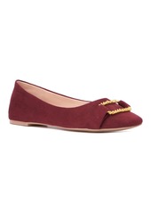 New York & Company Women's Niara- Flats With Gold Hardware Accent - Cognac