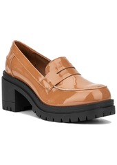 New York & Company Women's Penni Lug Sole Penny Loafer - Cognac patent