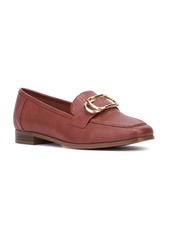 New York & Company Women's Ramira- Slip-On Metal Accent Loafers - Brown black