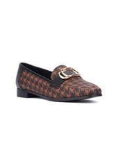 New York & Company Women's Ramira- Slip-On Metal Accent Loafers - Brown black