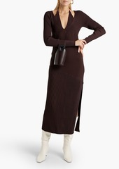 Nicholas - Aman ribbed-knit midi dress - Brown - M