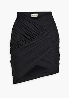 Nicholas - Atalie ruched stretch-jersey mini skirt - Black - US 2