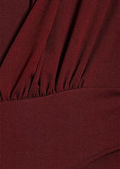 Nicholas - Atalie ruched stretch-jersey mini skirt - Burgundy - US 0