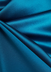 Nicholas - Belira draped belted satin-crepe gown - Blue - US 4