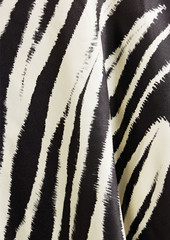 Nicholas - Bitty draped zebra-print silk-satin mini dress - Animal print - US 6