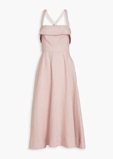 Nicholas - Carmellia linen midi dress - Pink - US 2