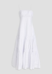 Nicholas - Didi gathered cotton-poplin maxi dress - Black - US 4