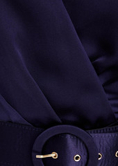 Nicholas - Electra wrap-effect silk-satin gown - Purple - US 2