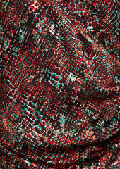 Nicholas - Eliana wrap-effect snake-print silk-satin mini shirt dress - Red - US 0