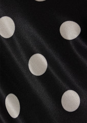 Nicholas - Galira draped polka-dot satin dress - Black - US 0