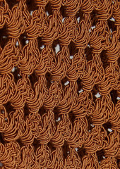 Nicholas - Helen fringed crocheted cotton-blend midi skirt - Brown - M
