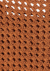 Nicholas - Holly crocheted cotton-blend halterneck top - Brown - XS