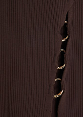 Nicholas - Jules cutout ribbed-knit midi dress - Brown - M