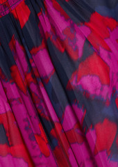 Nicholas - Kaija shirred printed crepe wrap blouse - Purple - US 0