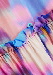 Nicholas - Kalani shirred printed cotton and silk-blend voile midi dress - Pink - US 2