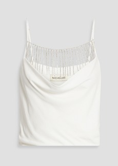 Nicholas - Kore cropped embellished crepe camisole - White - US 0
