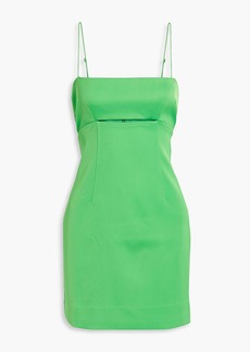 Nicholas - Lomy cutout satin mini dress - Green - US 0